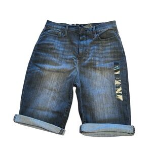 Banana Republic Black Denim Bermuda Stretchy Shorts NWT Size 10